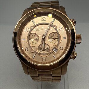 Michael Kors Runway Chronograph Rose Gold-Tone Stainless Steel MK8096 45mm